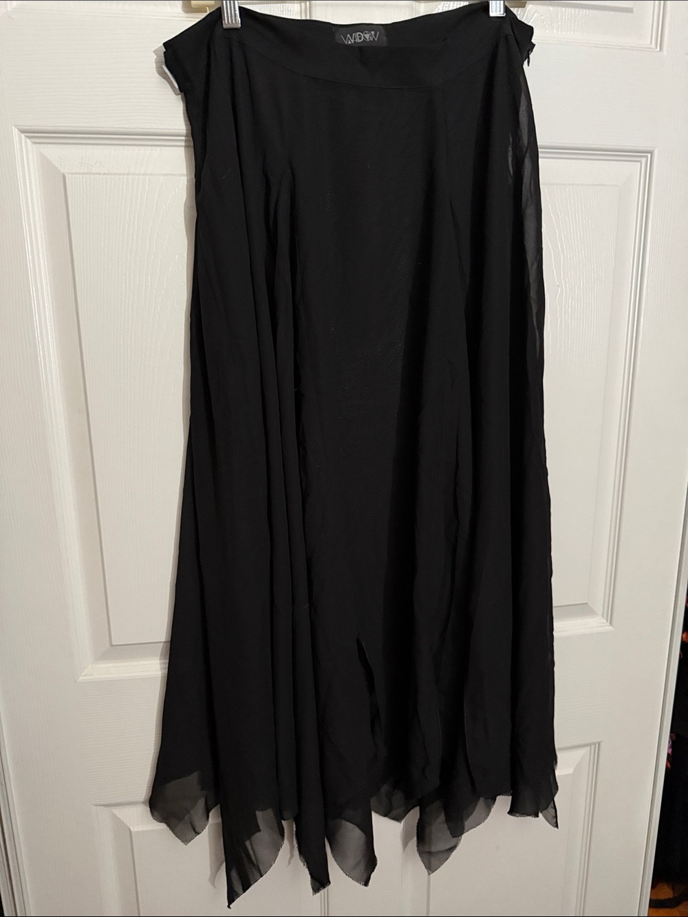 Widow Black Women's Flowing Handkerchief Hem Skirt